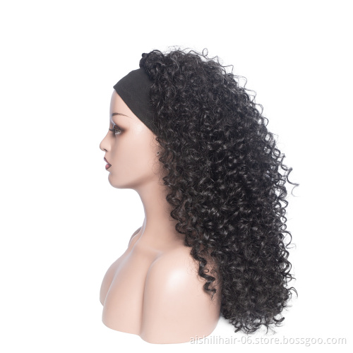 Aishili headband wig  wholesale synthetic fiber body wave wig headband black headband wigs for black women